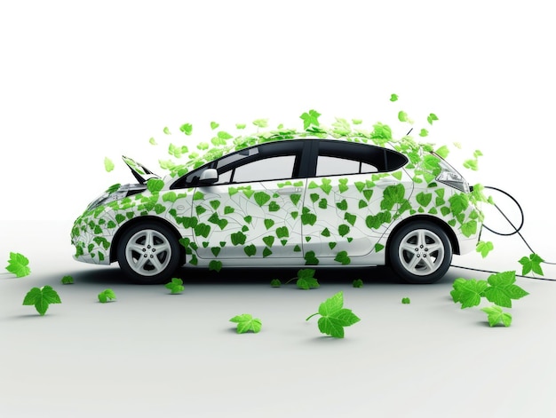 현대적인 전기 자동차 녹색 기술 인공지능 생성