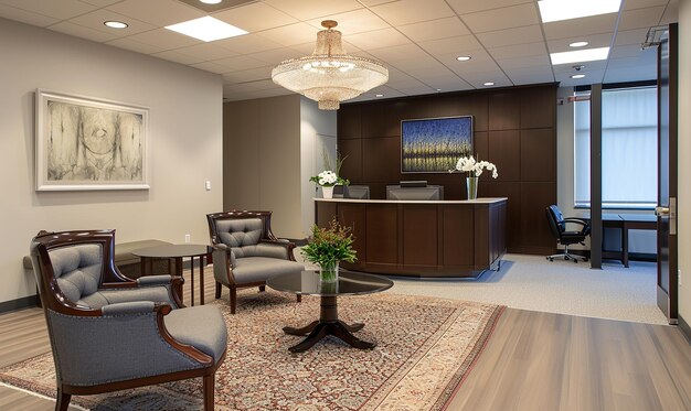 Photo modern elegance stylish law office reception