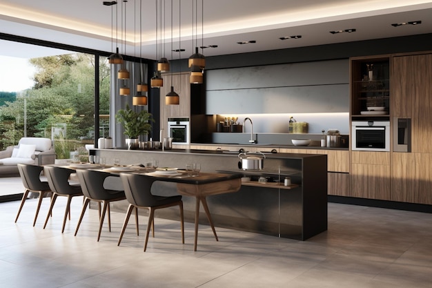 Modern Elegant AI Home Kitchen Design Luxury