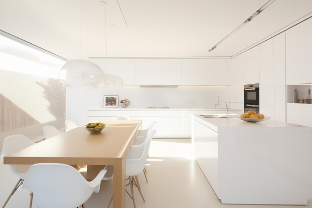 Modern and elegant kitchen and very bright