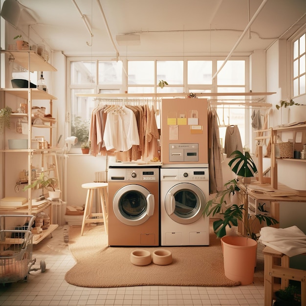 Modern and elegant laundry room