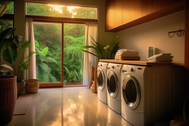 Modern and elegant laundry room