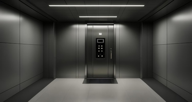 Photo modern elevator in sleek minimalist hallway