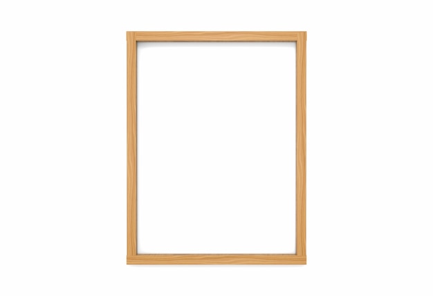 Modern empty simple vertical classic style wood picture frame