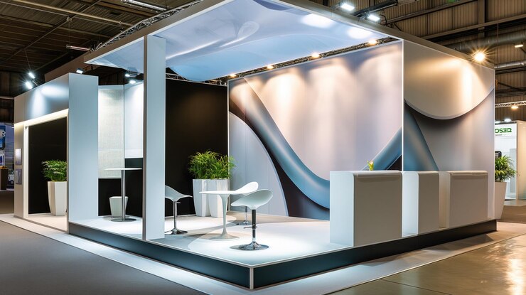 Modern exhibition booth design for trade shows and conferences