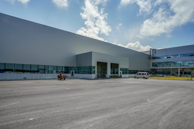 Photo modern factory buildings and logistics warehouses