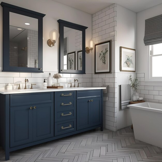 modern farmhouse bathroom