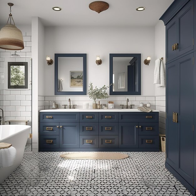 modern farmhouse bathroom