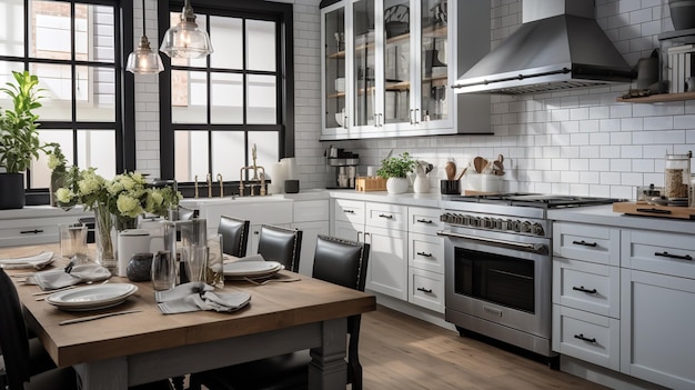 Modern Farmhouse Kitchen A Blend of Rustic Charm and Industrial Edges