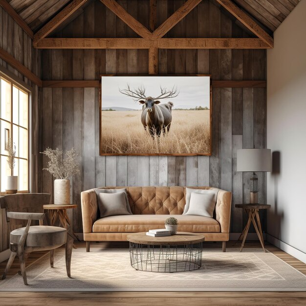 modern farmhouse living room