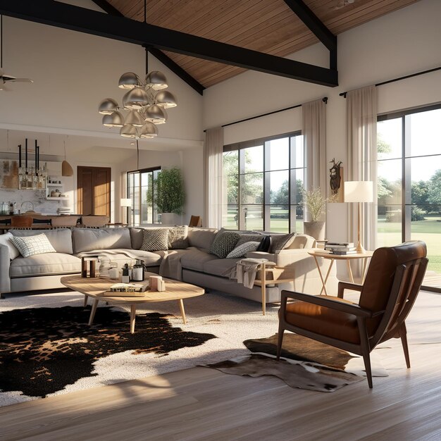 modern farmhouse living room