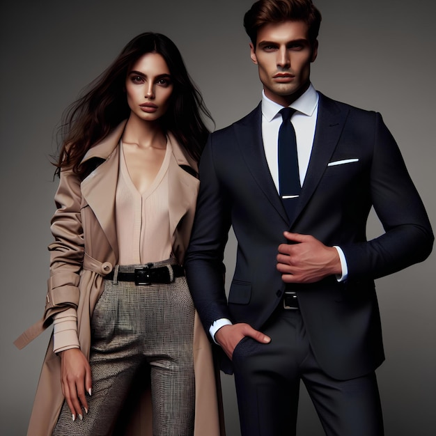 Photo modern fashion modeling men and women