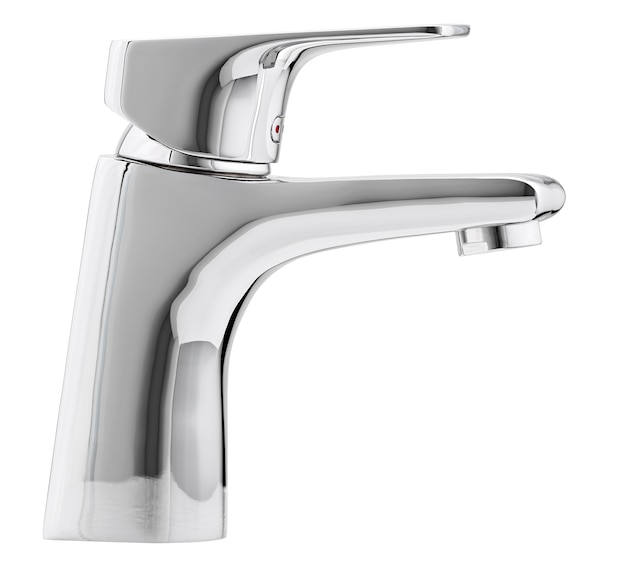 Modern faucet isolated