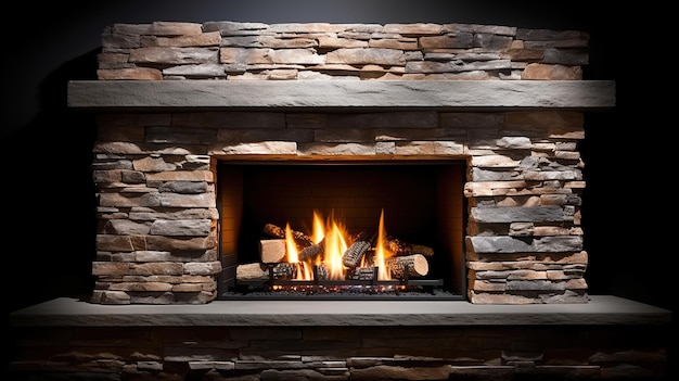 Photo modern fire place