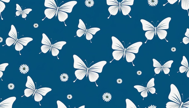 蝶 が い て いる ダンデリオン の 花 の 現代 的 な 平ら な デザイン