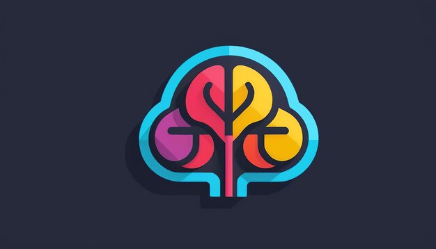 Photo modern flat style vector of brain icon graphic design