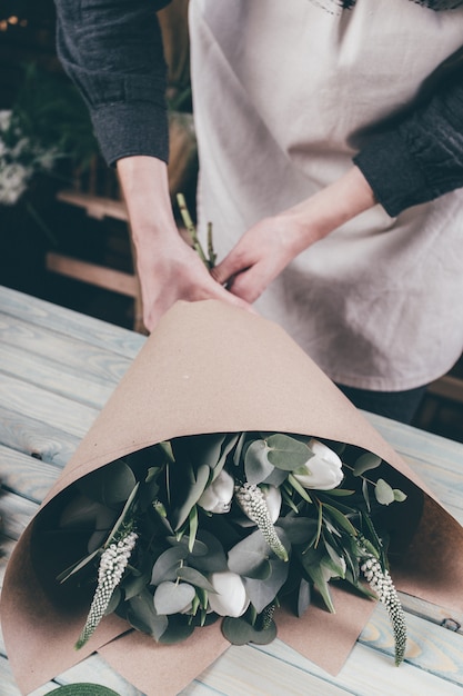 Modern flower bouquet from professional