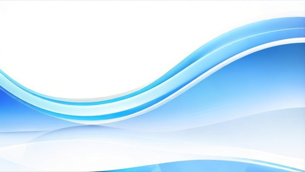 Photo modern flowing blue wave banner background