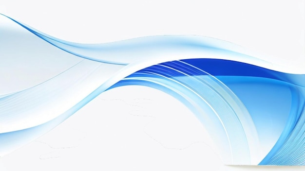 Modern flowing blue wave banner background