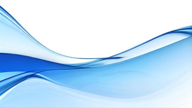 Modern flowing blue wave banner background