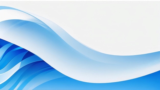 Photo modern flowing blue wave banner background