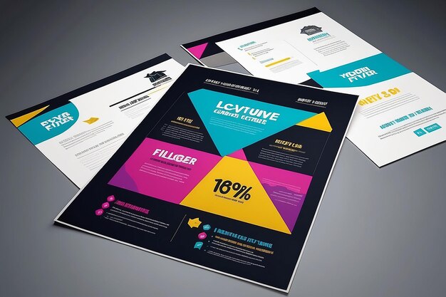 Photo modern flyer template