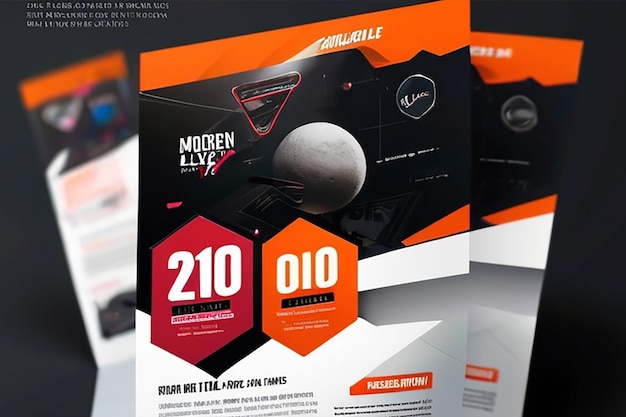 Photo modern flyer template