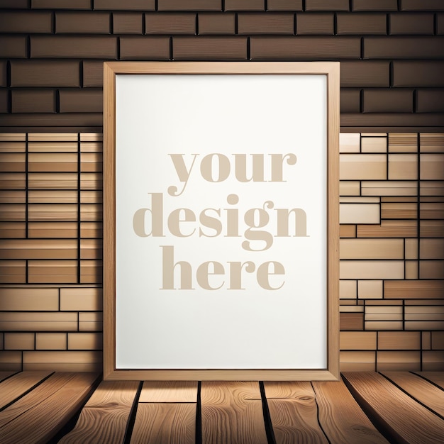 Modern Framed Art Showcase Template with Free PSD Poster Frame Interior Render Free MockUp