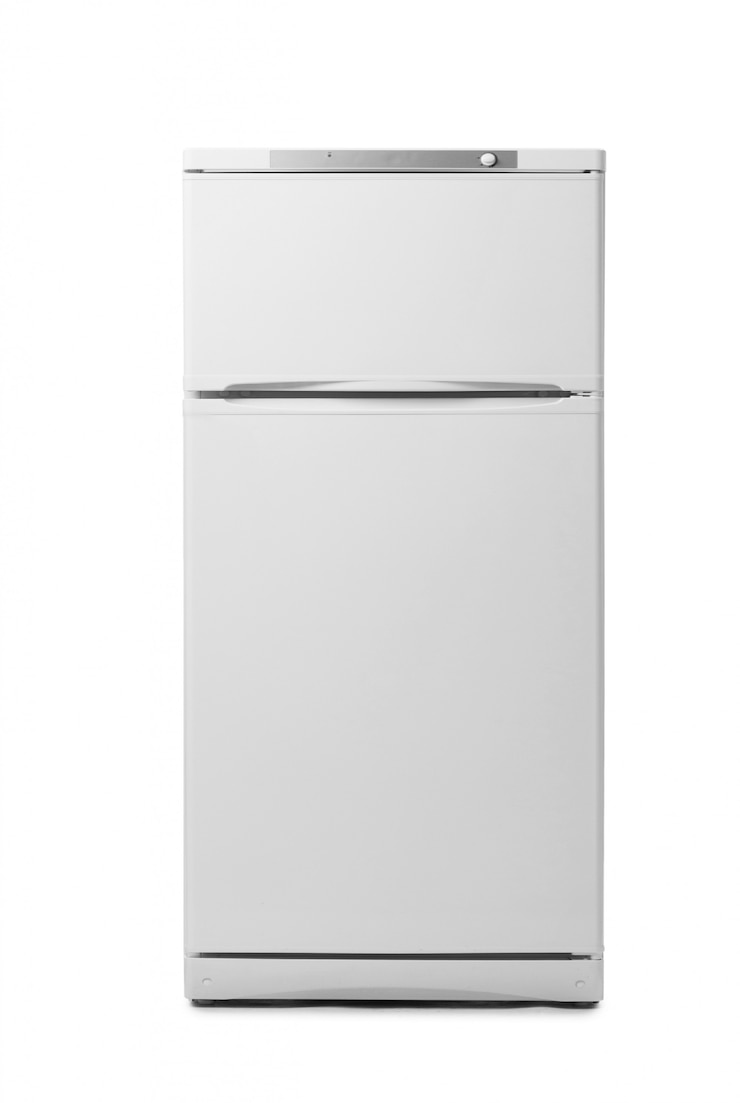 Photo modern fridge isolated on white 