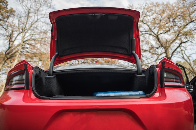 Photo modern full size car trunk