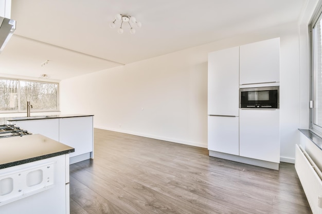 Modern furniture in light kitchen