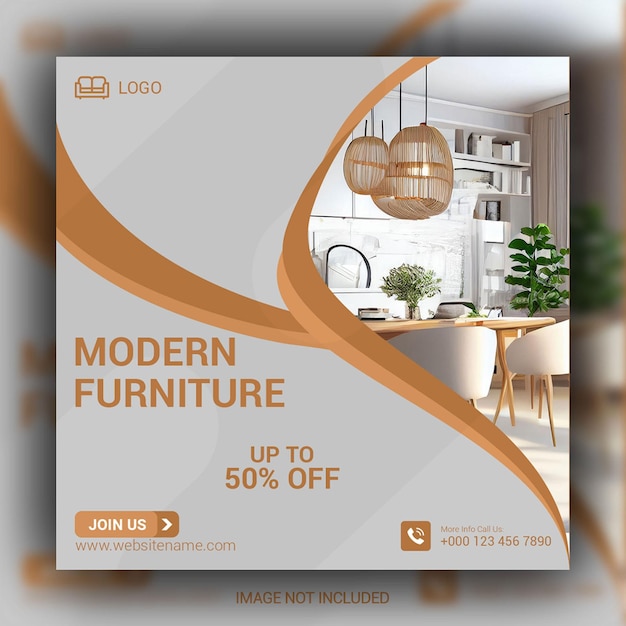 Photo modern furniture for sale social media post design