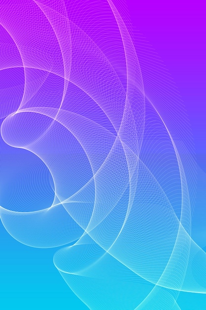 Modern futuristic abstract lines on gradient color background for design posters banners as well for computer or smartphone wallpaper vertical image