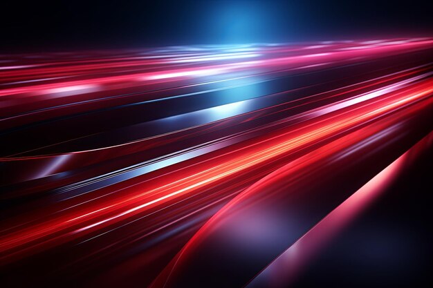 Modern futuristic neon light abstract background and Panoramic high speed technology concept