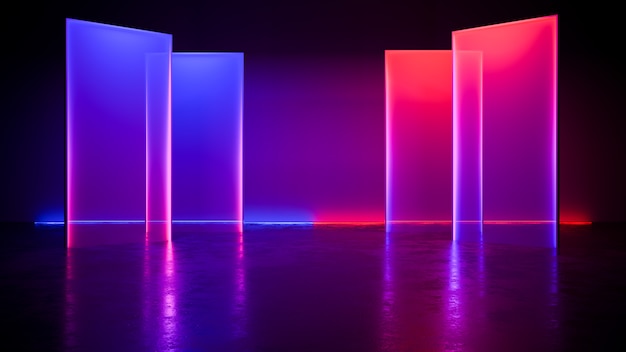 Photo modern futuristic neon light background
