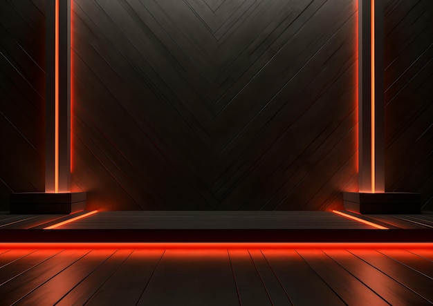 Modern Futuristic Red Neon Lights Background