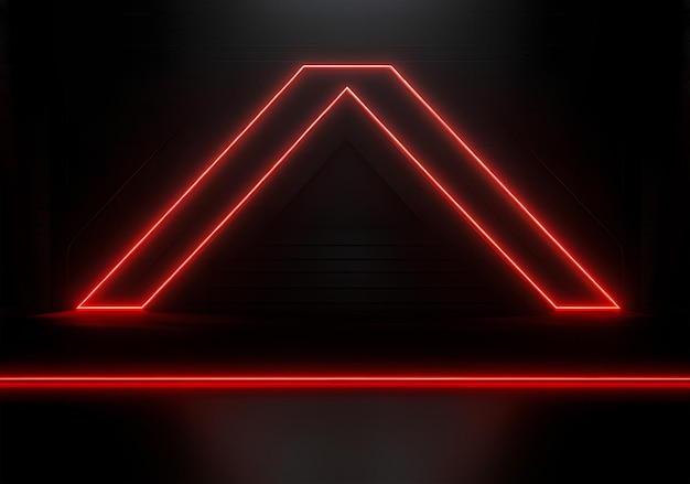 Premium Photo | Modern futuristic red neon lights background