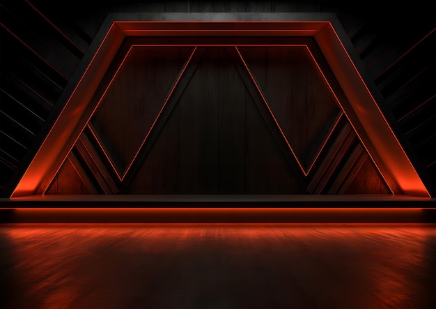 Modern Futuristic Red Neon Lights Background