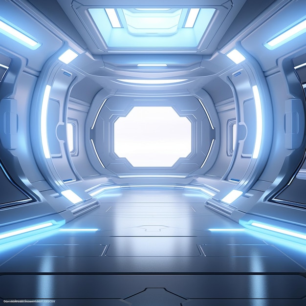 modern futuristic sci fi room background