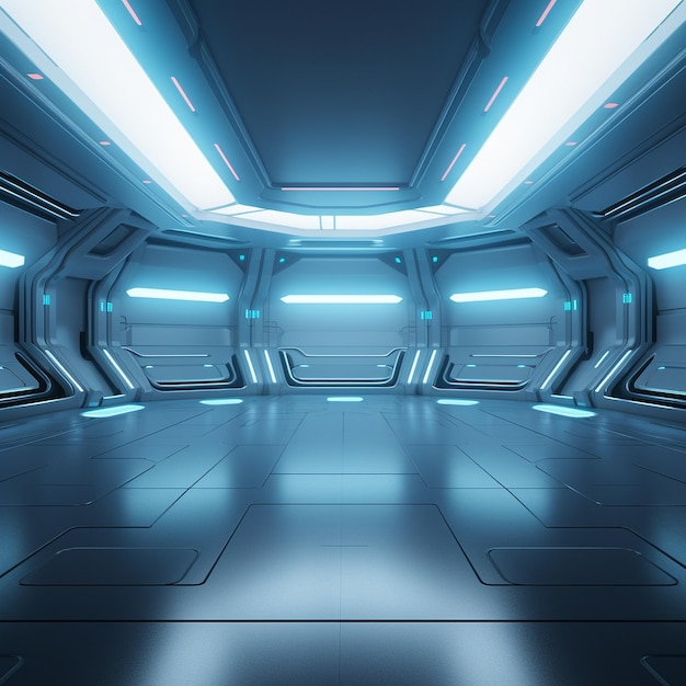 modern futuristic sci fi room background