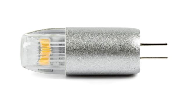 Modern G4 led bulb on white background