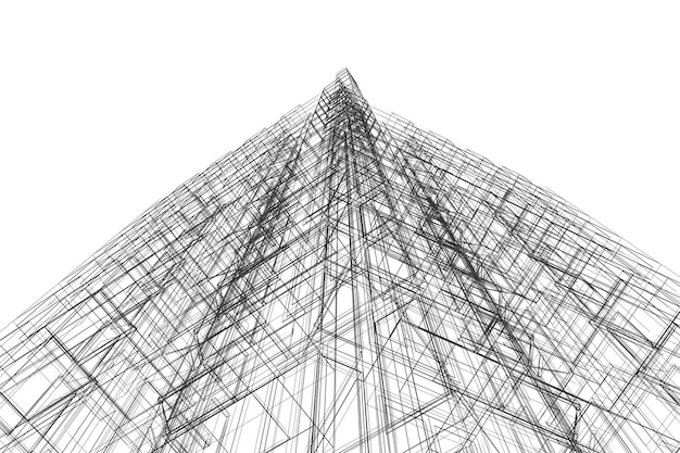 Modern gebouw 3d