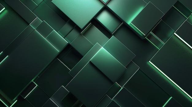 Modern geometric abstract green dark