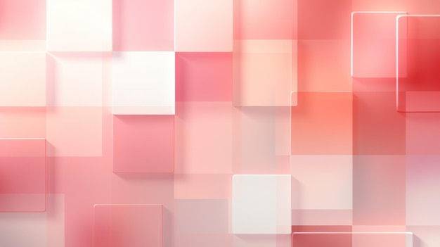 modern geometric background featuring overlapping pink squares and rectangles