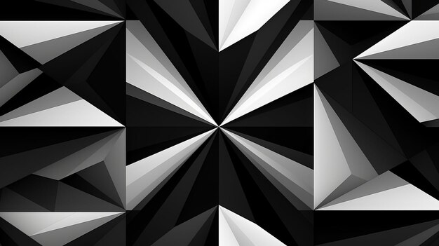 Photo modern geometric design in black and white