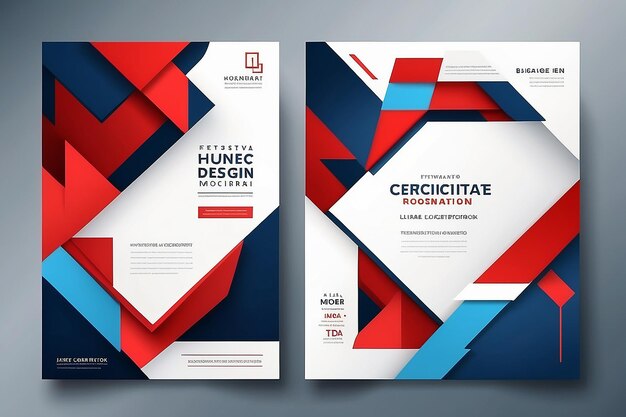 Modern Geometric Elegance BlueRed Abstract Background for Corporate Design