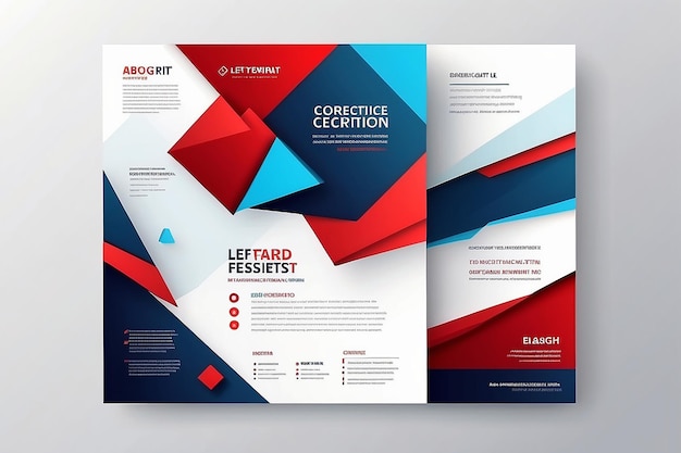 Modern Geometric Elegance BlueRed Abstract Background for Corporate Design