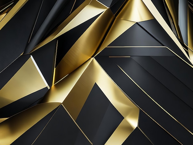 Modern geometrisch abstract goud zwart futuristisch achtergrond elegant bedrijfspresentatieontwerp