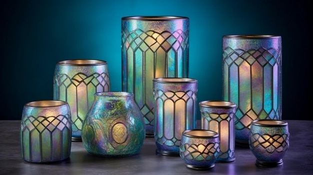 modern glass jar