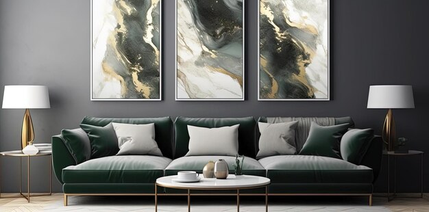 modern gold and black abstract painting wall art